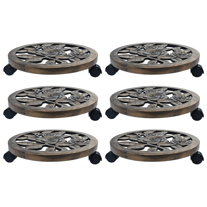 Suporturi De Plante Cu Role, 6 Buc., , , Plastic