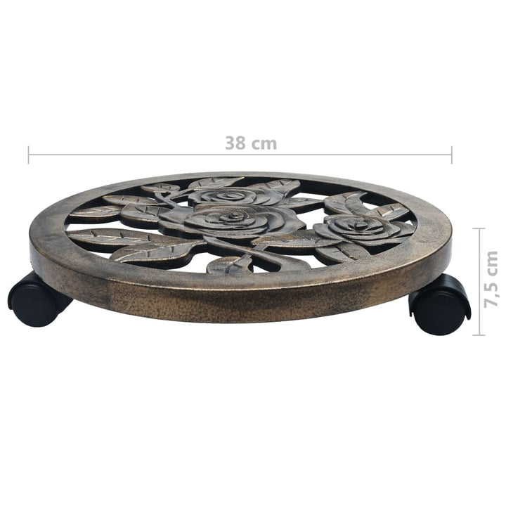 Suporturi De Plante Cu Role, 6 Buc., , , Plastic