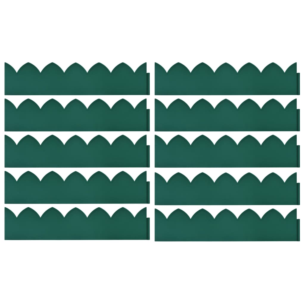 Borduri De Gazon, 10 Buc., Verde, 65X15 Cm, Pp