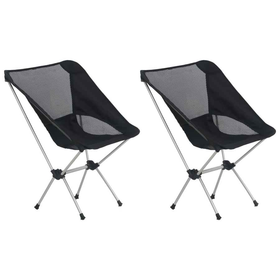 Scaune Camping Pliabile Cu Husă, 2 Buc., 54X50X65 Cm, Aluminiu
