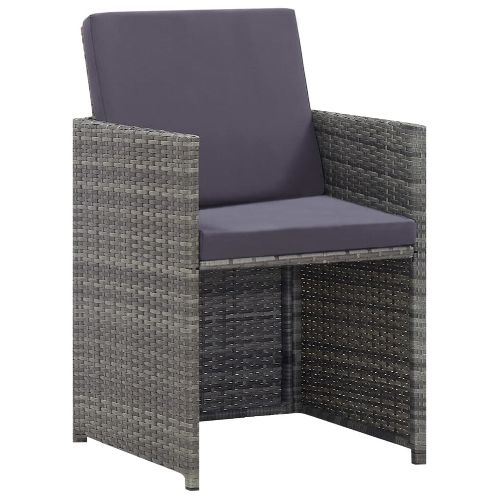 Set Mobilier De Exterior 13 Piese Antracit Poliratan Și Acacia