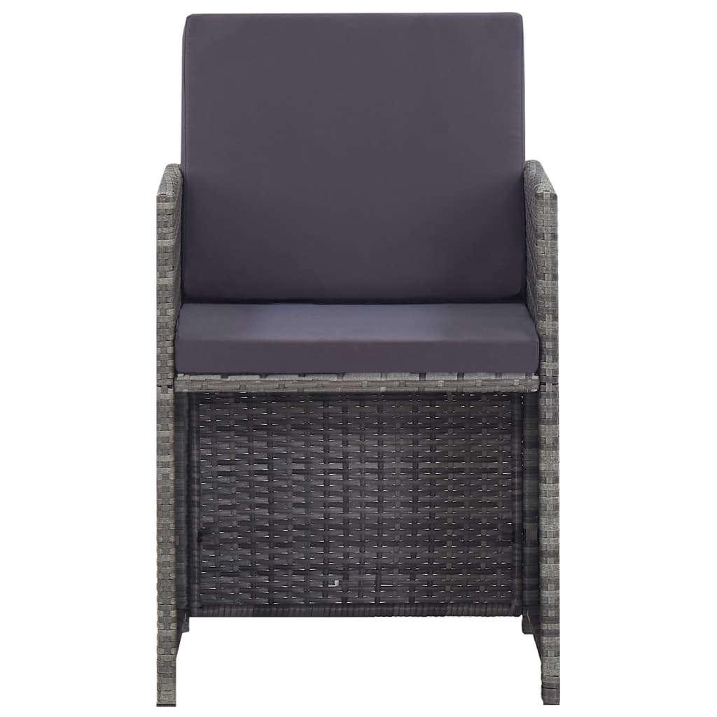 Set Mobilier De Exterior 13 Piese Antracit Poliratan Și Acacia