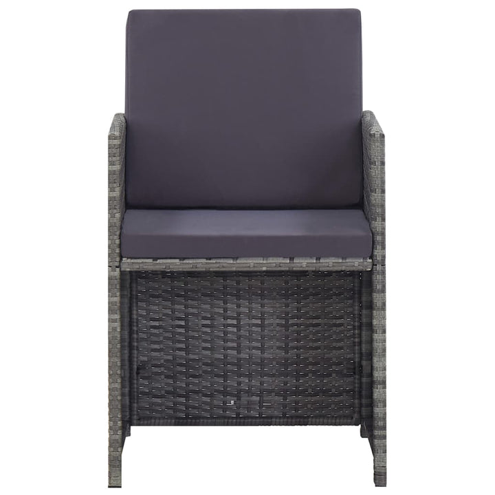 Set Mobilier De Exterior 13 Piese Antracit Poliratan Și Acacia