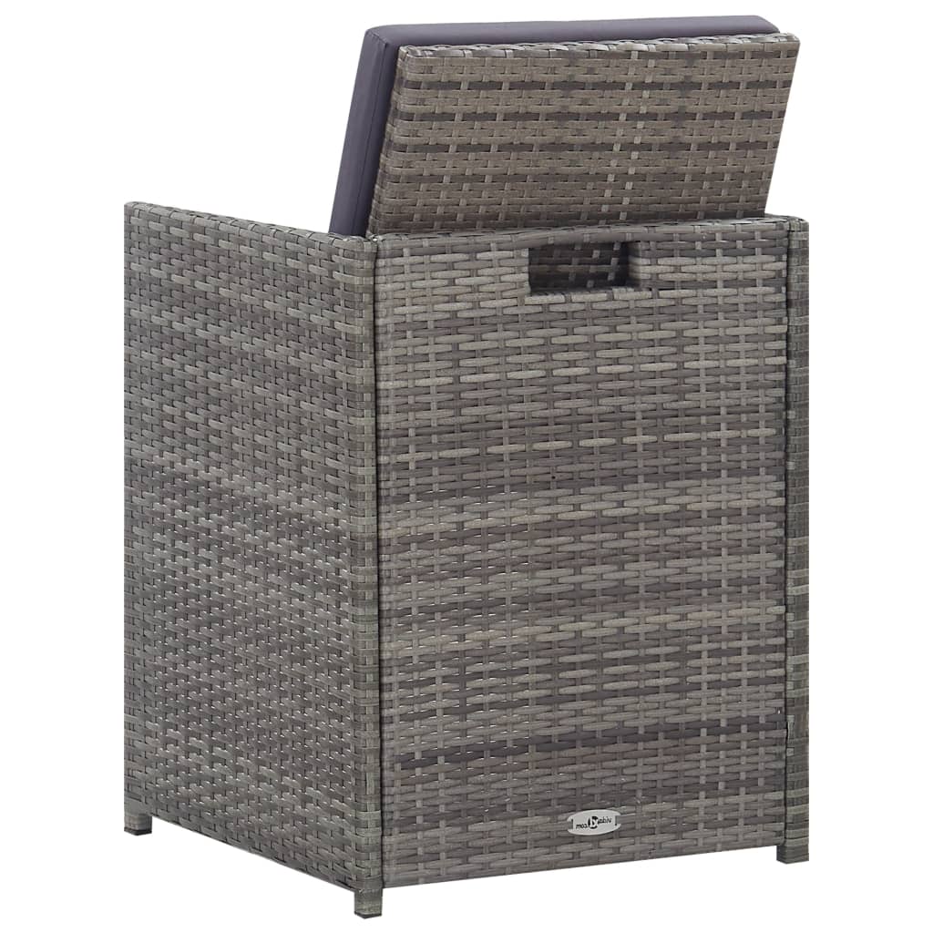 Set Mobilier De Exterior 13 Piese Antracit Poliratan Și Acacia
