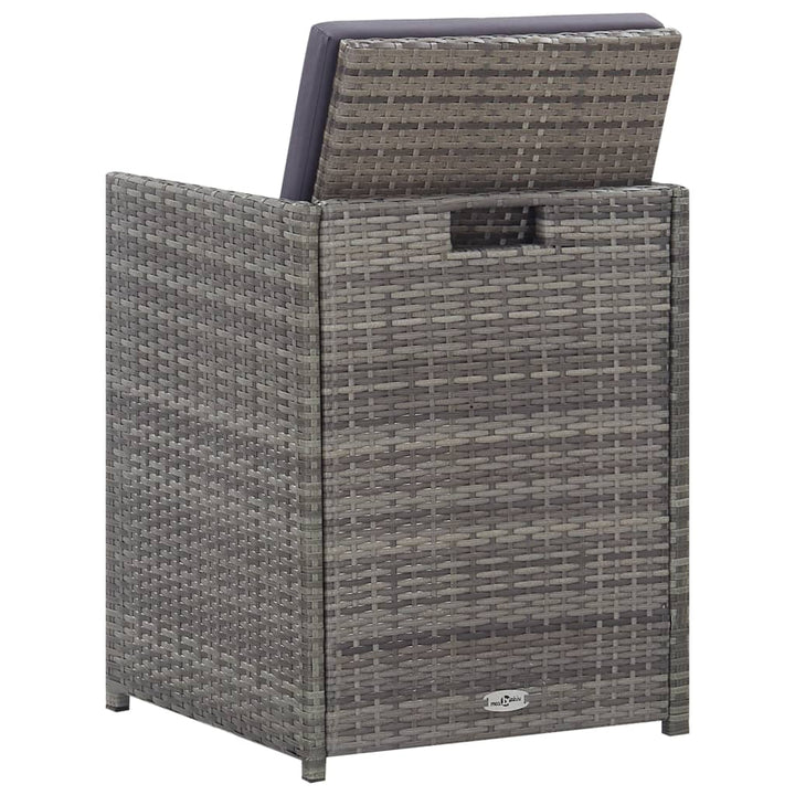 Set Mobilier De Exterior 13 Piese Antracit Poliratan Și Acacia