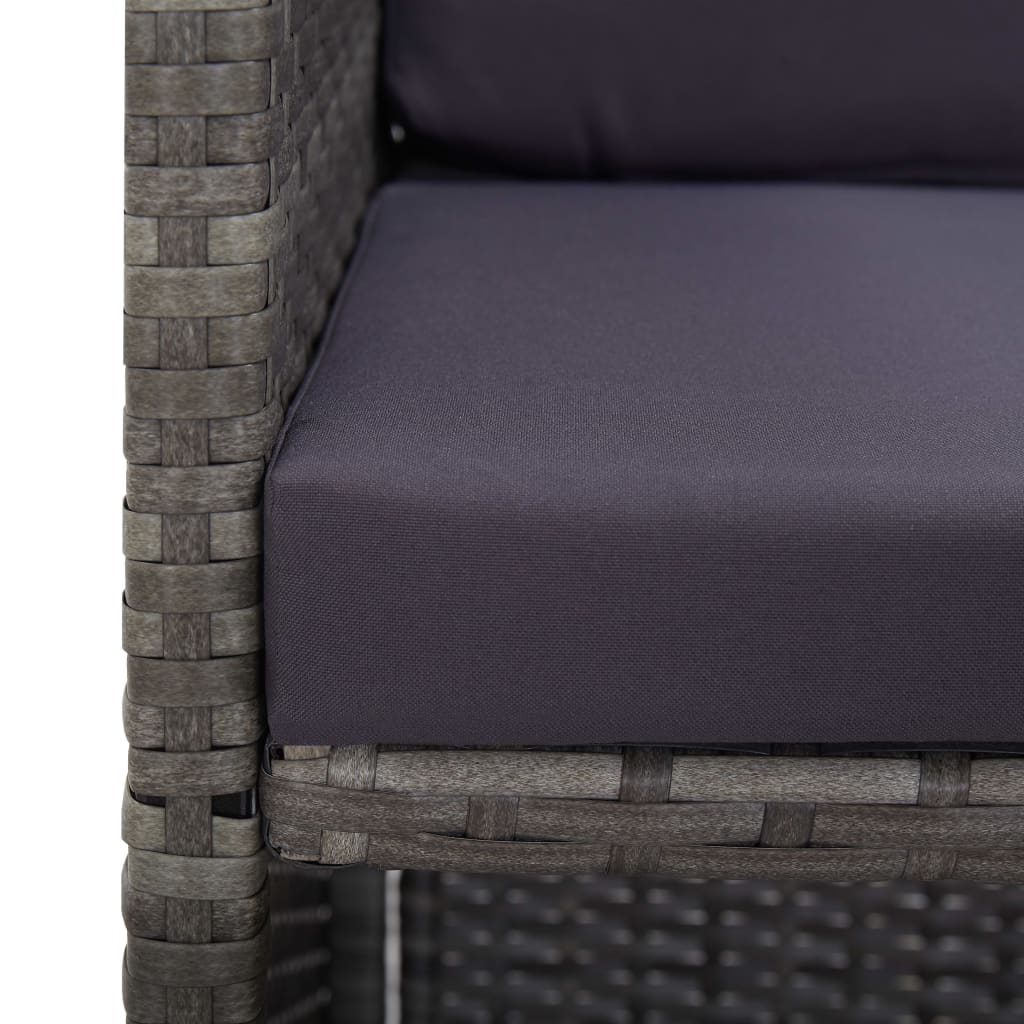 Set Mobilier De Exterior 13 Piese Antracit Poliratan Și Acacia