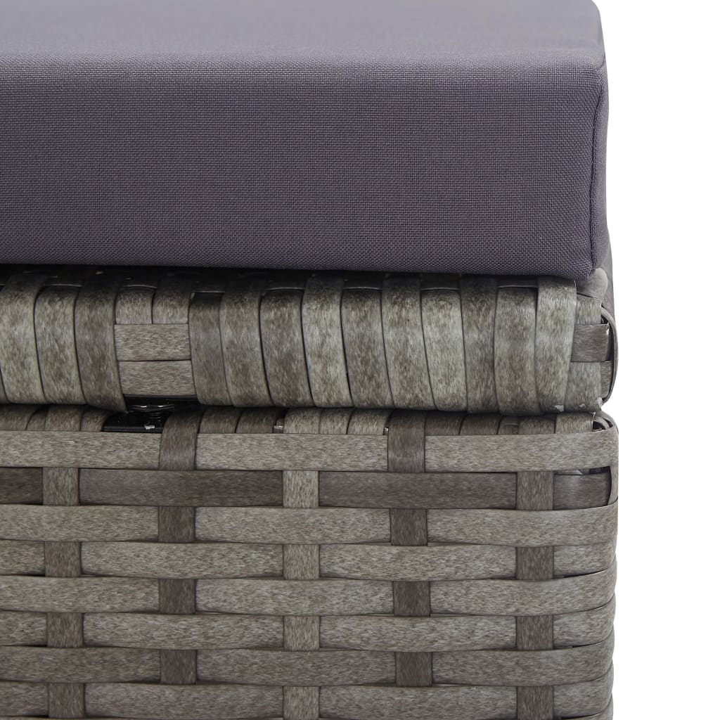 Set Mobilier De Exterior 13 Piese Antracit Poliratan Și Acacia