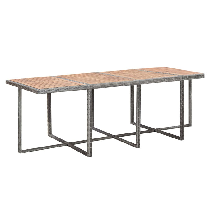 Set Mobilier De Exterior 13 Piese Antracit Poliratan Și Acacia