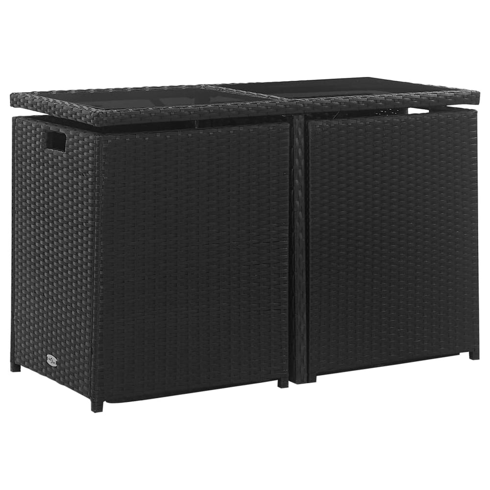 Set Mobilier De Exterior Cu Perne, 3 Piese, , Poliratan