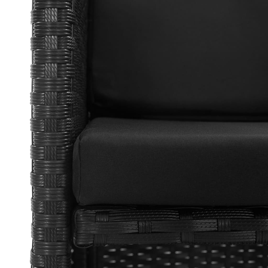 Set Mobilier De Exterior Cu Perne, 3 Piese, , Poliratan