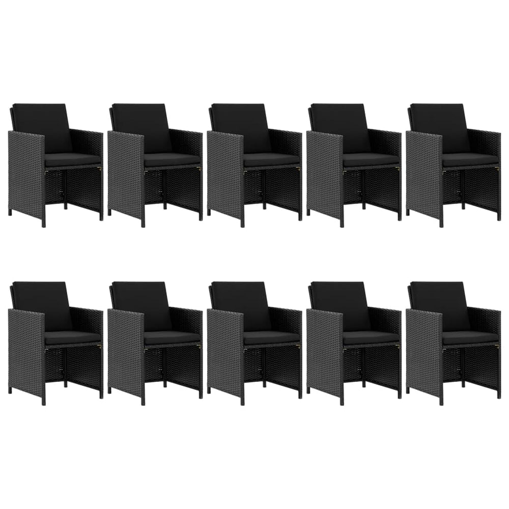 Set Mobilier De Exterior Cu Perne, 11 Piese, , Poliratan