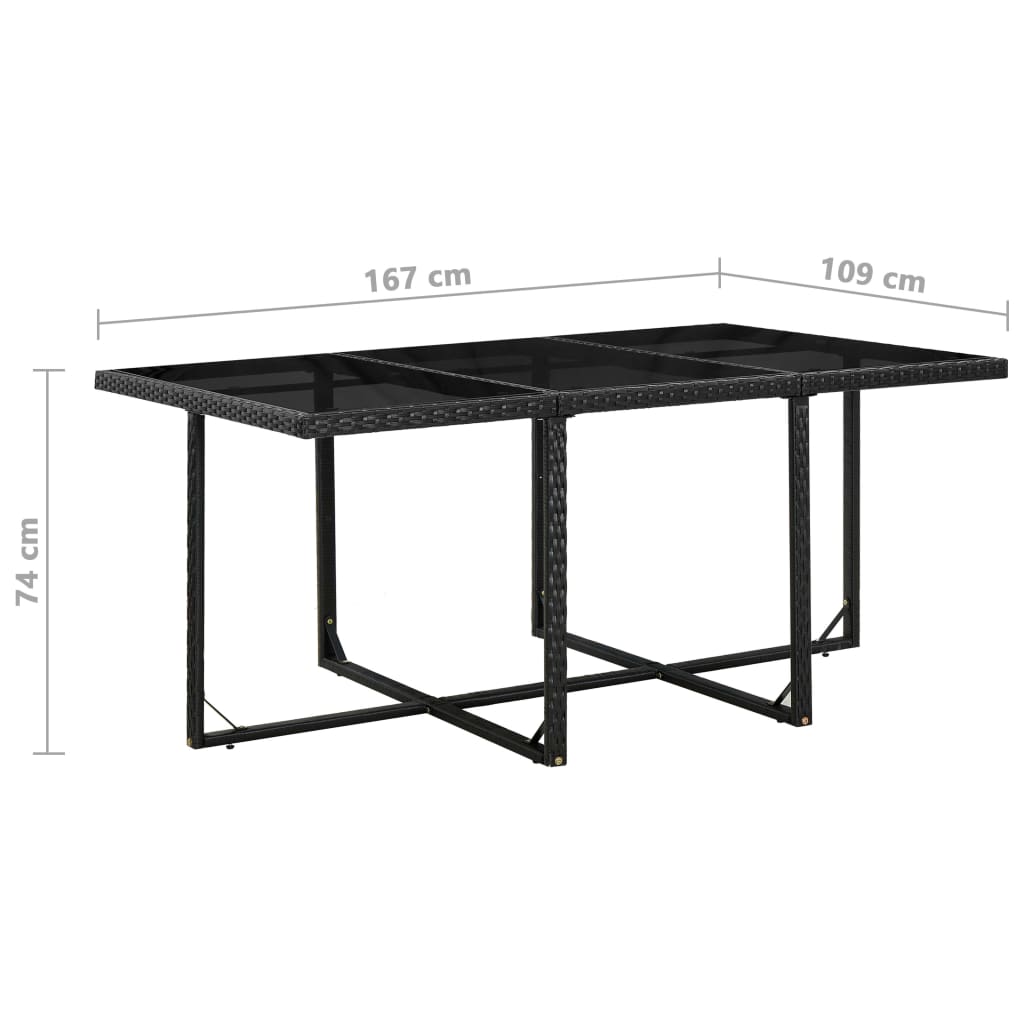 Set Mobilier De Exterior Cu Perne, 11 Piese, , Poliratan