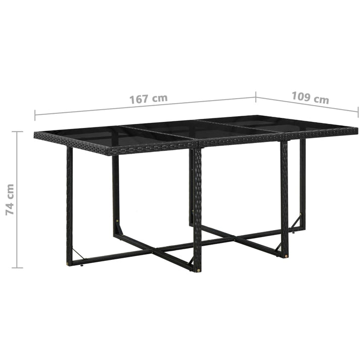 Set Mobilier De Exterior Cu Perne, 11 Piese, , Poliratan