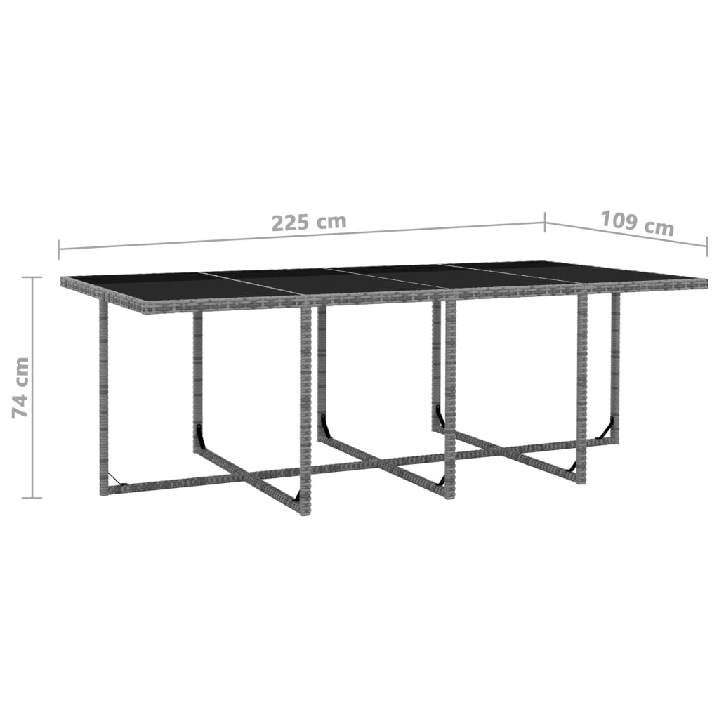 Set Mobilier De Exterior Cu Perne 13 Piese, , Poliratan