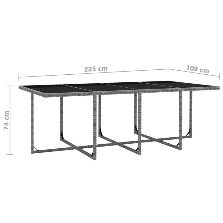 Set Mobilier De Exterior Cu Perne 13 Piese, , Poliratan