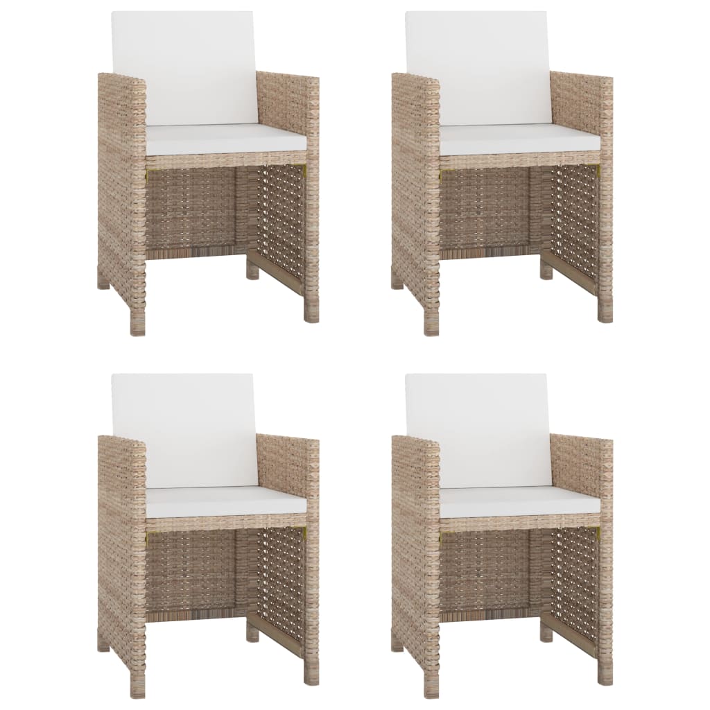 Set Mobilier De Exterior Cu Perne, 5 Piese, , Poliratan