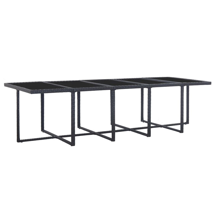 Set Mobilier De Exterior Cu Perne, 15 Piese, Negru, Poliratan