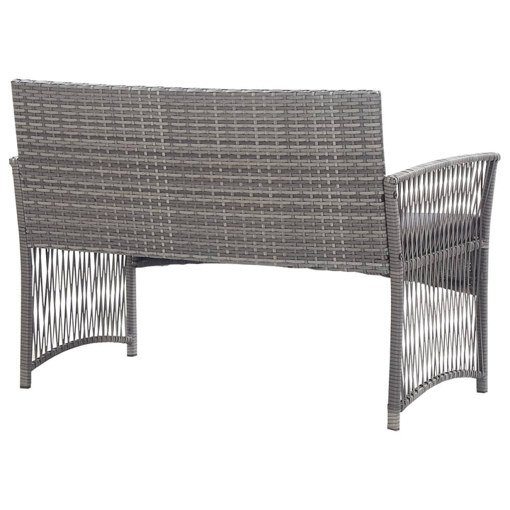 Set Mobilier De Grădină Cu Perne, 4 Piese, , Poliratan