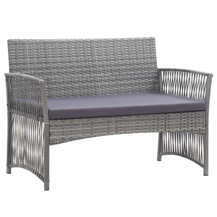 Set Mobilier De Grădină Cu Perne, 4 Piese, , Poliratan