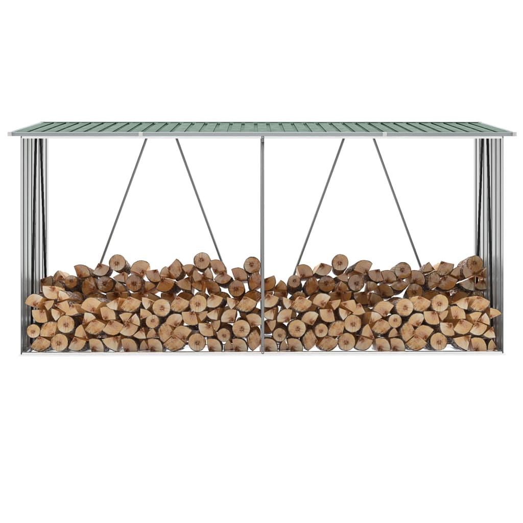 Șopron Depozitare Lemne, , 330X84X152 Cm, Oțel Galvanizat