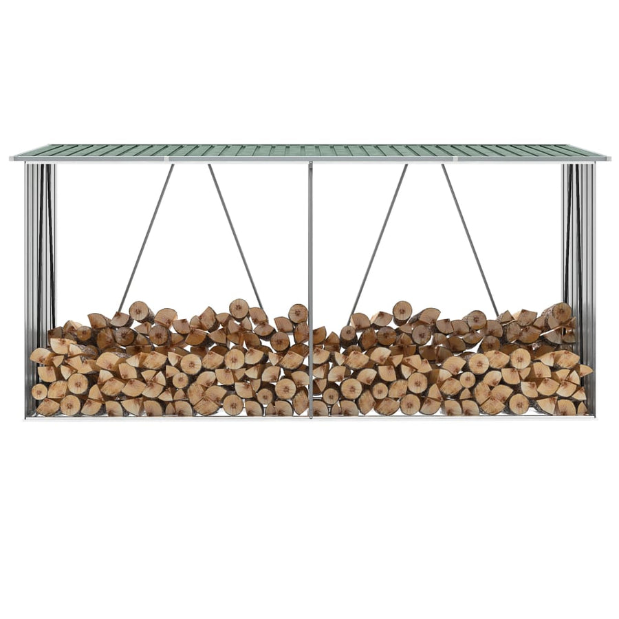 Șopron Depozitare Lemne, , 330X84X152 Cm, Oțel Galvanizat