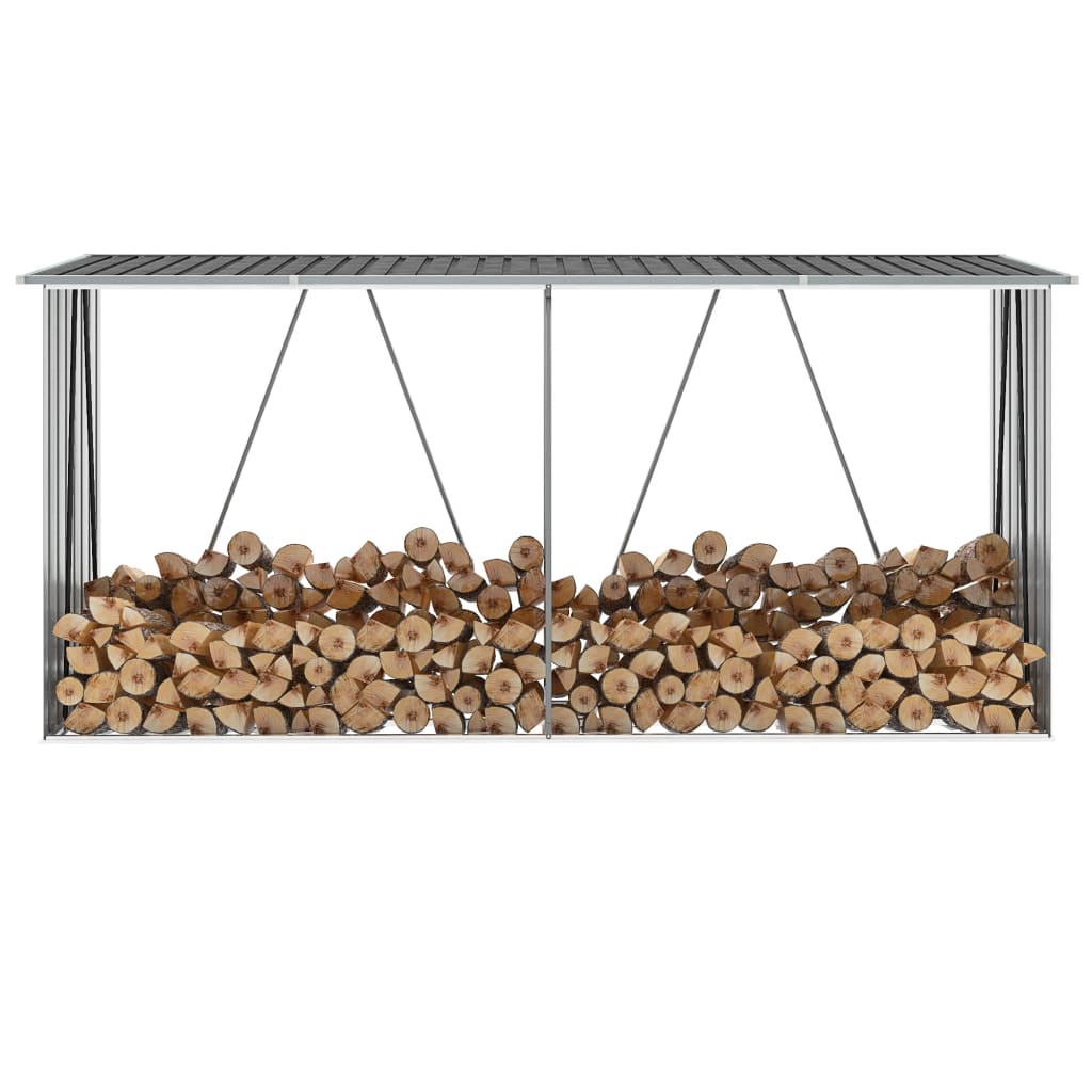 Șopron Depozitare Lemne, , 330X84X152 Cm, Oțel Galvanizat