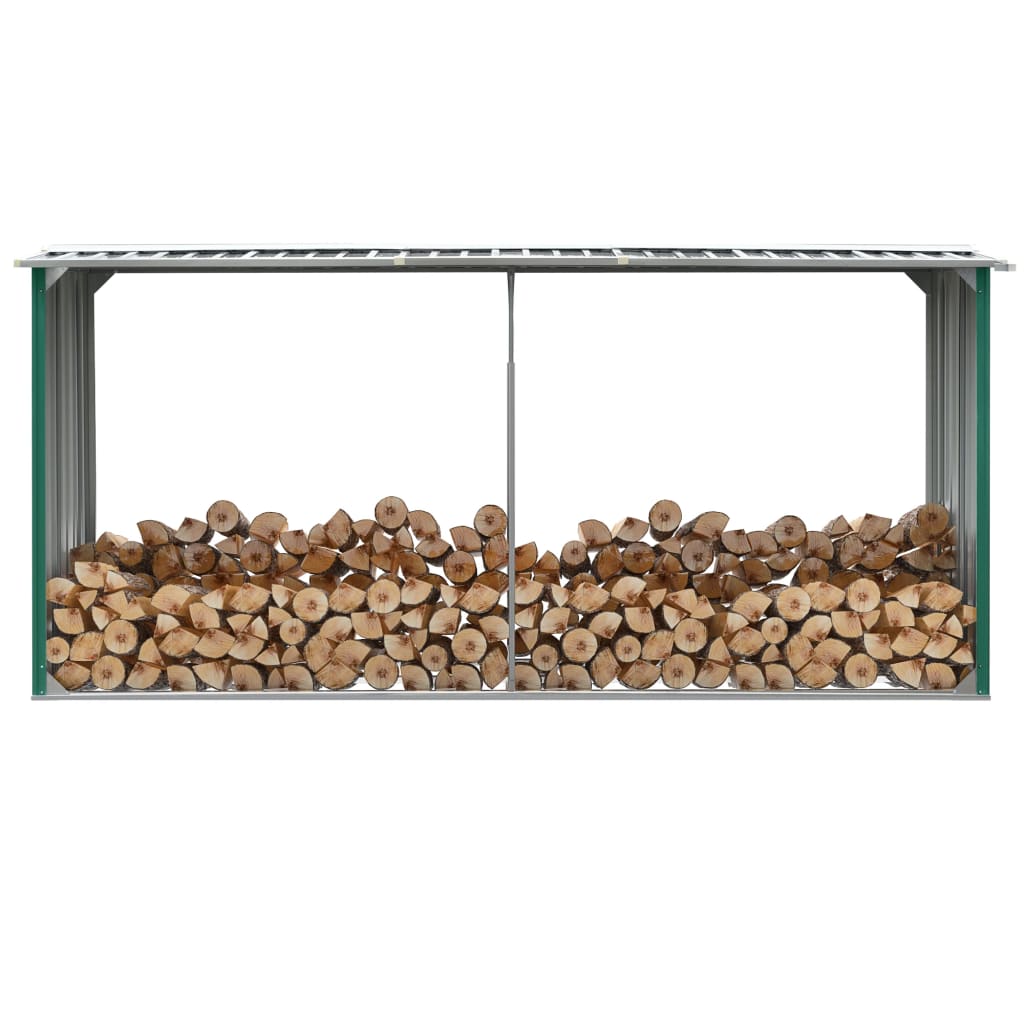 Șopron Depozitare Lemne , 330X92X153 Cm Oțel Galvanizat