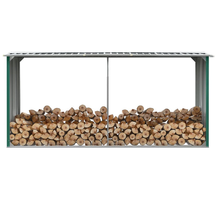 Șopron Depozitare Lemne , 330X92X153 Cm Oțel Galvanizat