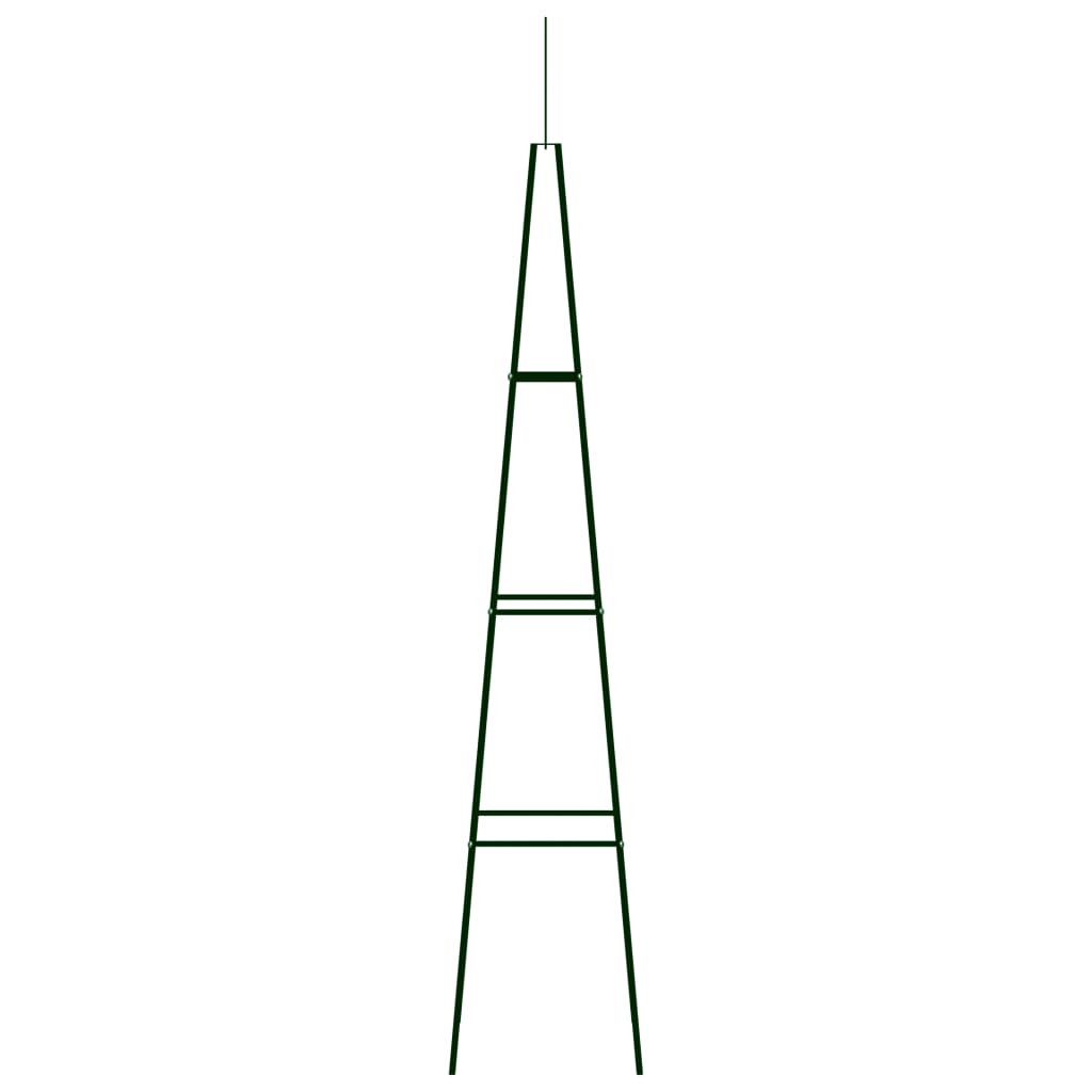 Suporturi Plante Grădină 2 Buc. Verde Închis 35X35X195 Cm Fier