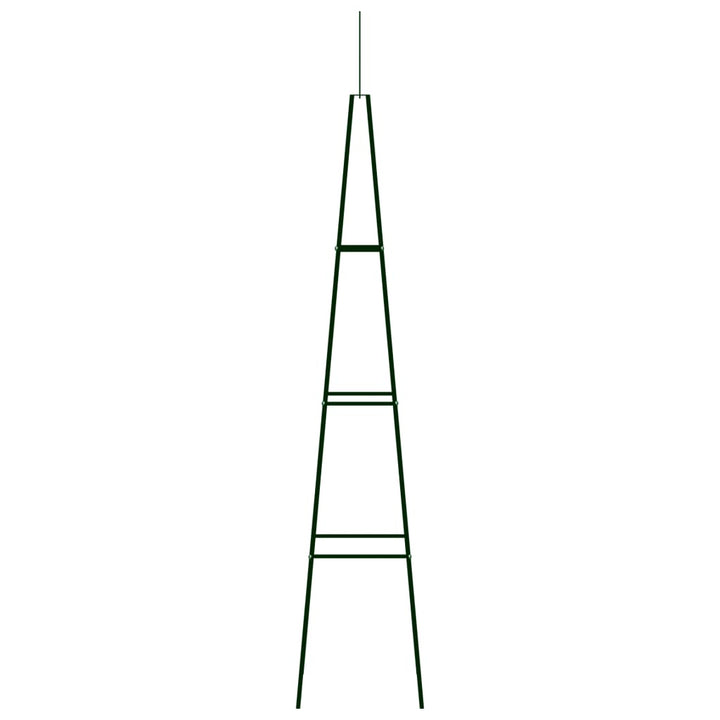 Suporturi Plante Grădină 2 Buc. Verde Închis 35X35X195 Cm Fier