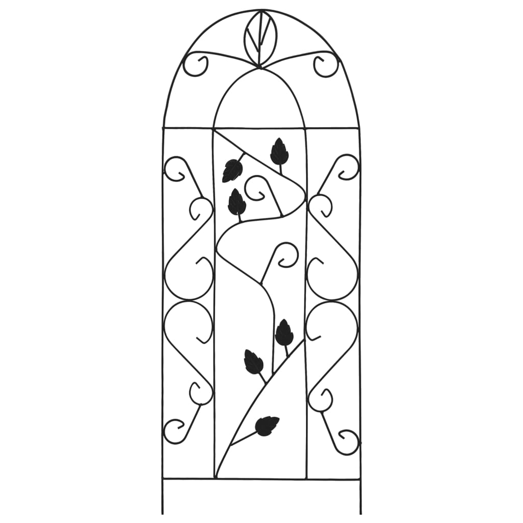 Suporturi Plante Cățărătoare, 3 Buc., Negru, 40 X 100 Cm, Fier