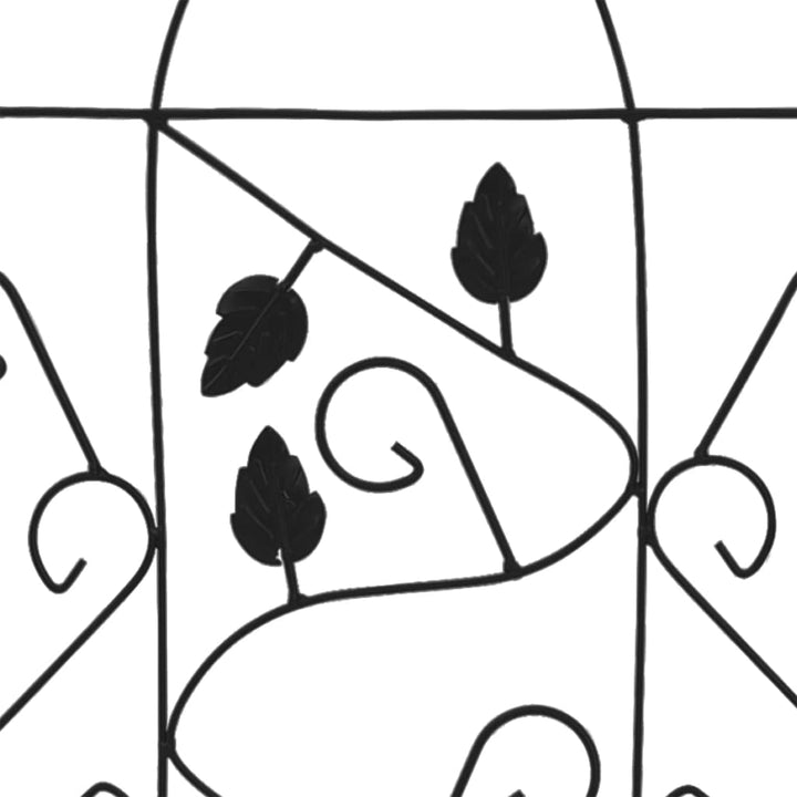 Suporturi Plante Cățărătoare, 3 Buc., Negru, 40 X 100 Cm, Fier