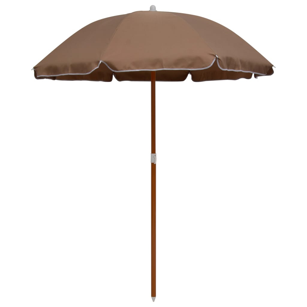 Umbrelă De Soare De Grădină, Stâlp Din Oțel, Taupe,