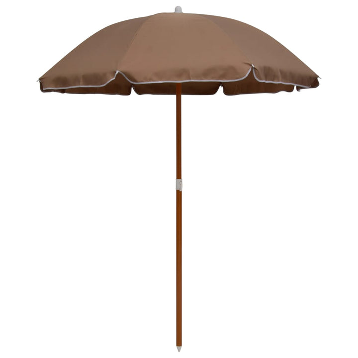 Umbrelă De Soare De Grădină, Stâlp Din Oțel, Taupe,