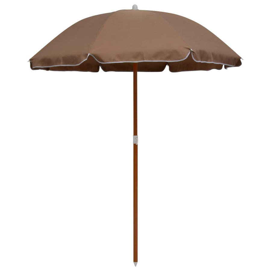 Umbrelă De Soare De Grădină, Stâlp Din Oțel, Taupe,