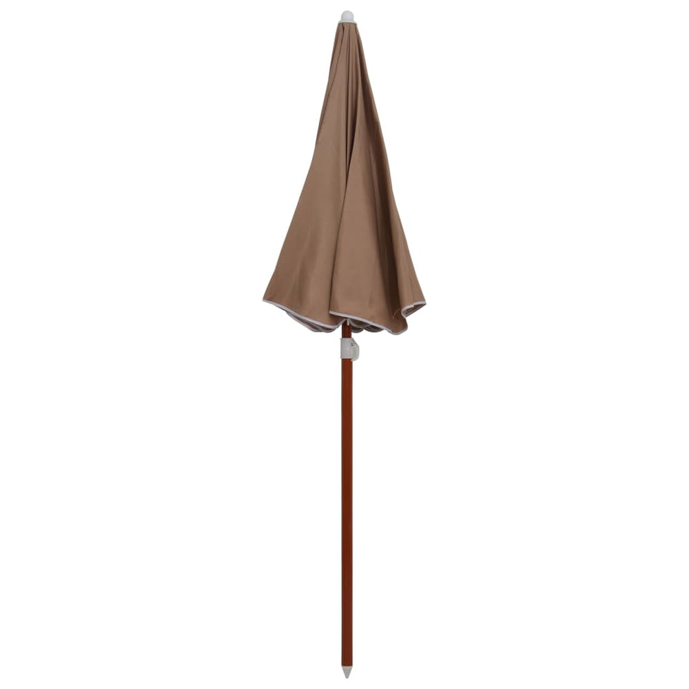 Umbrelă De Soare De Grădină, Stâlp Din Oțel, Taupe,