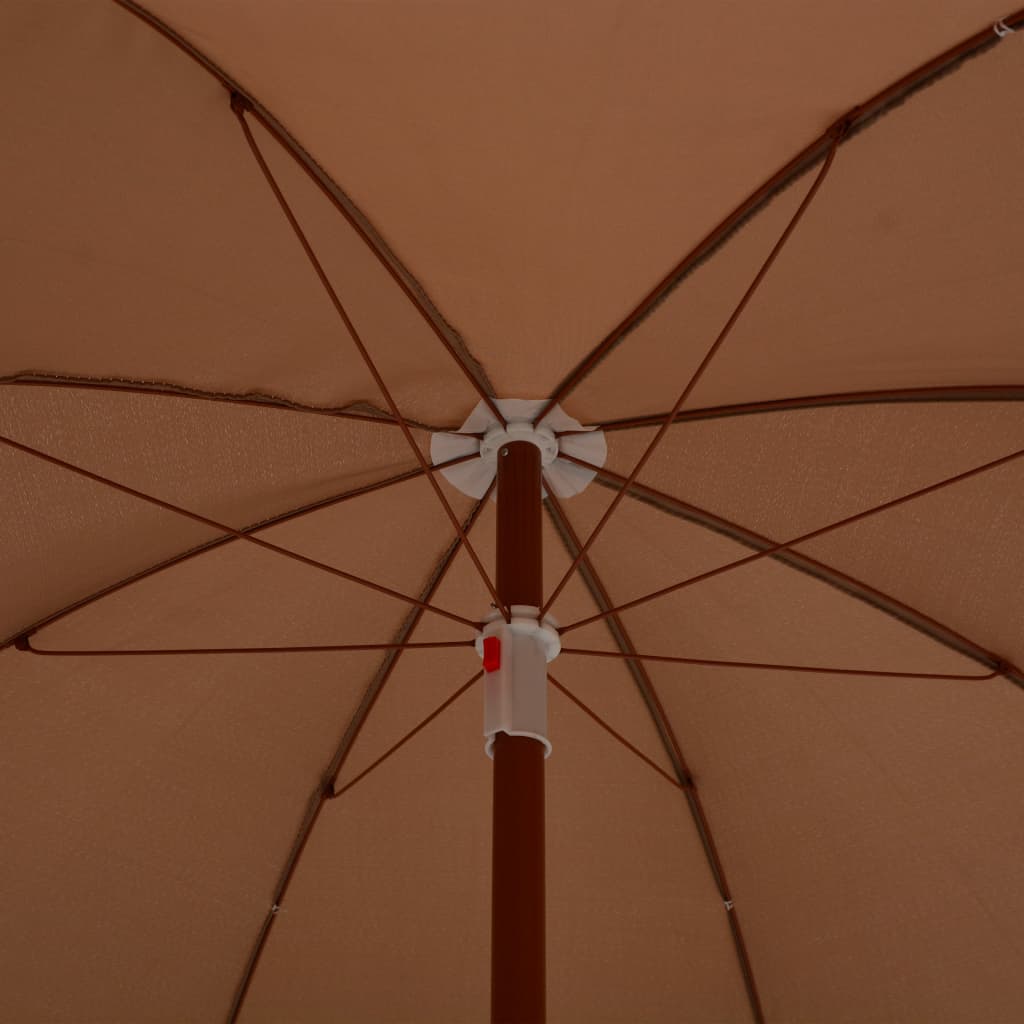 Umbrelă De Soare De Grădină, Stâlp Din Oțel, Taupe,