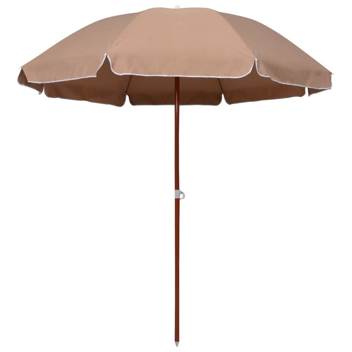 Umbrelă De Soare De Grădină, Stâlp Din Oțel, Taupe,