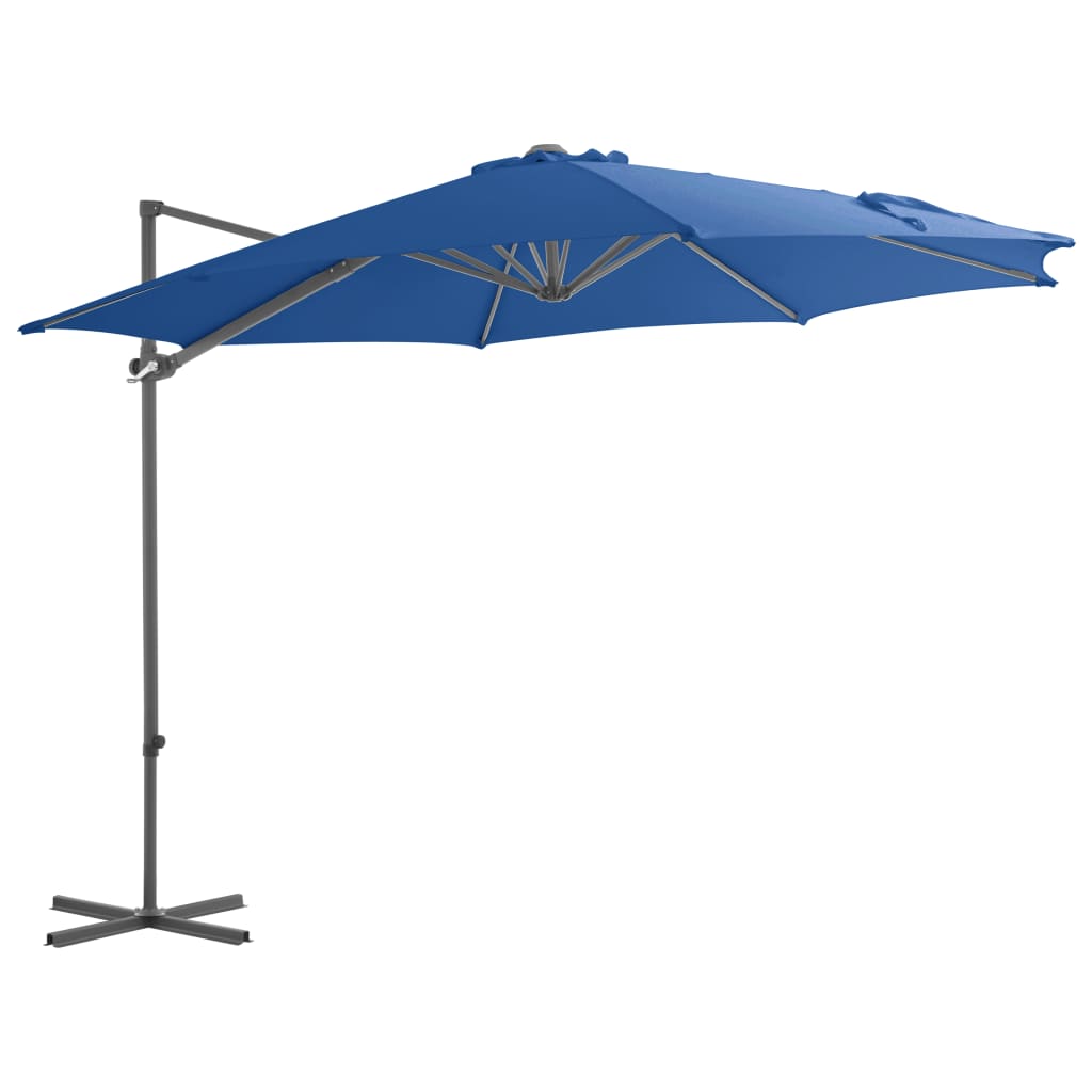 Umbrelă În Consolă Cu Stâlp Din Oțel, Cărămiziu, 300 Cm