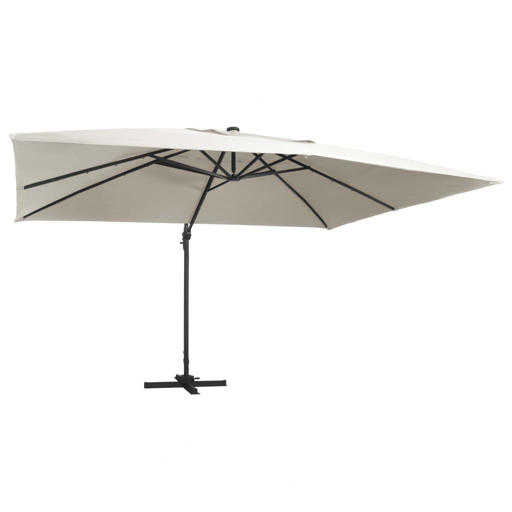 Umbrelă În Consolă Cu Led, Cărămiziu, 400X300 Cm