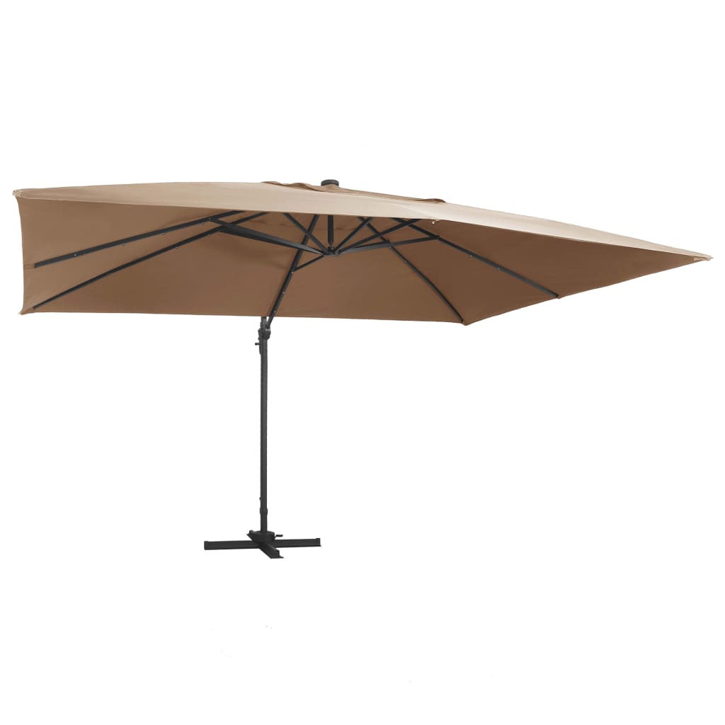 Umbrelă În Consolă Cu Led, Cărămiziu, 400X300 Cm