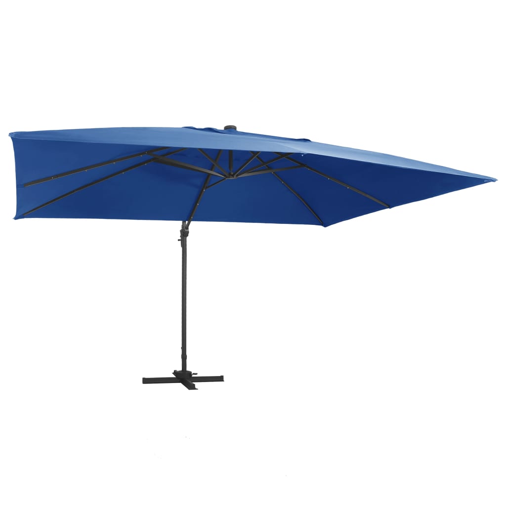 Umbrelă În Consolă Cu Led, Cărămiziu, 400X300 Cm