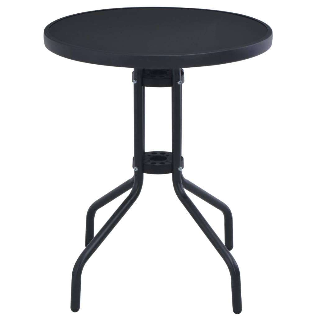 Masă De Grădină, , 60 Cm, Oțel Și Sticlă