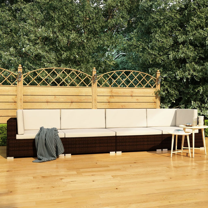 Set Mobilier De Grădină Cu Perne, 3 Piese, Negru, Poliratan