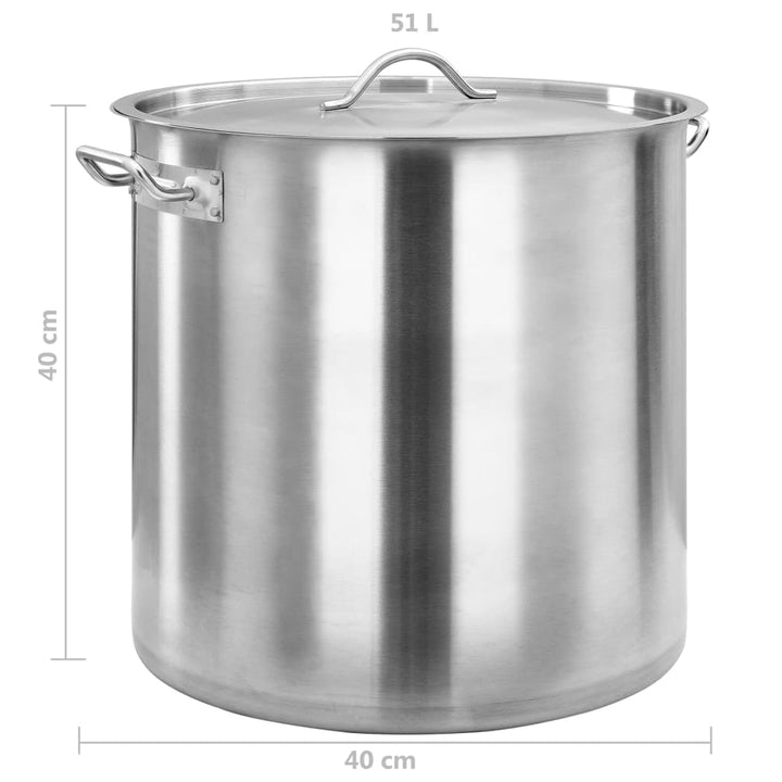 Oală De Supă, 40 X 40 Cm, Inox, 50 L