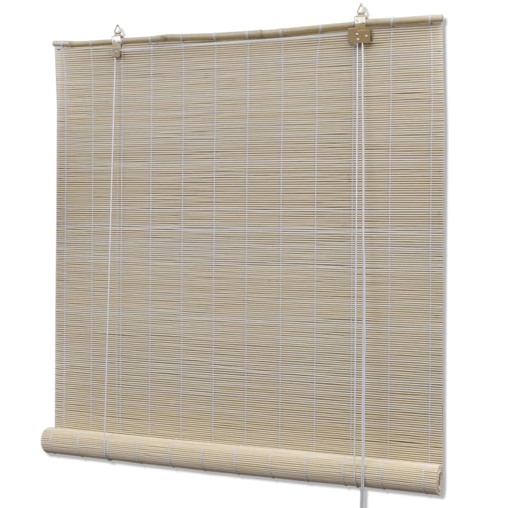 Jaluzele Din Bambus Natural Tip Rulou, 4 Buc., 120 X 160 Cm