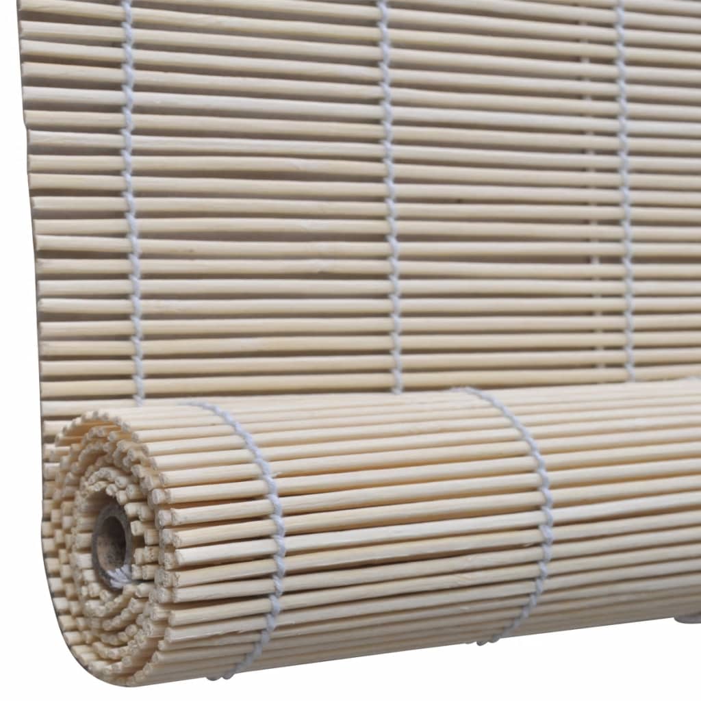 Jaluzele Din Bambus Natural Tip Rulou, 4 Buc., 120 X 160 Cm