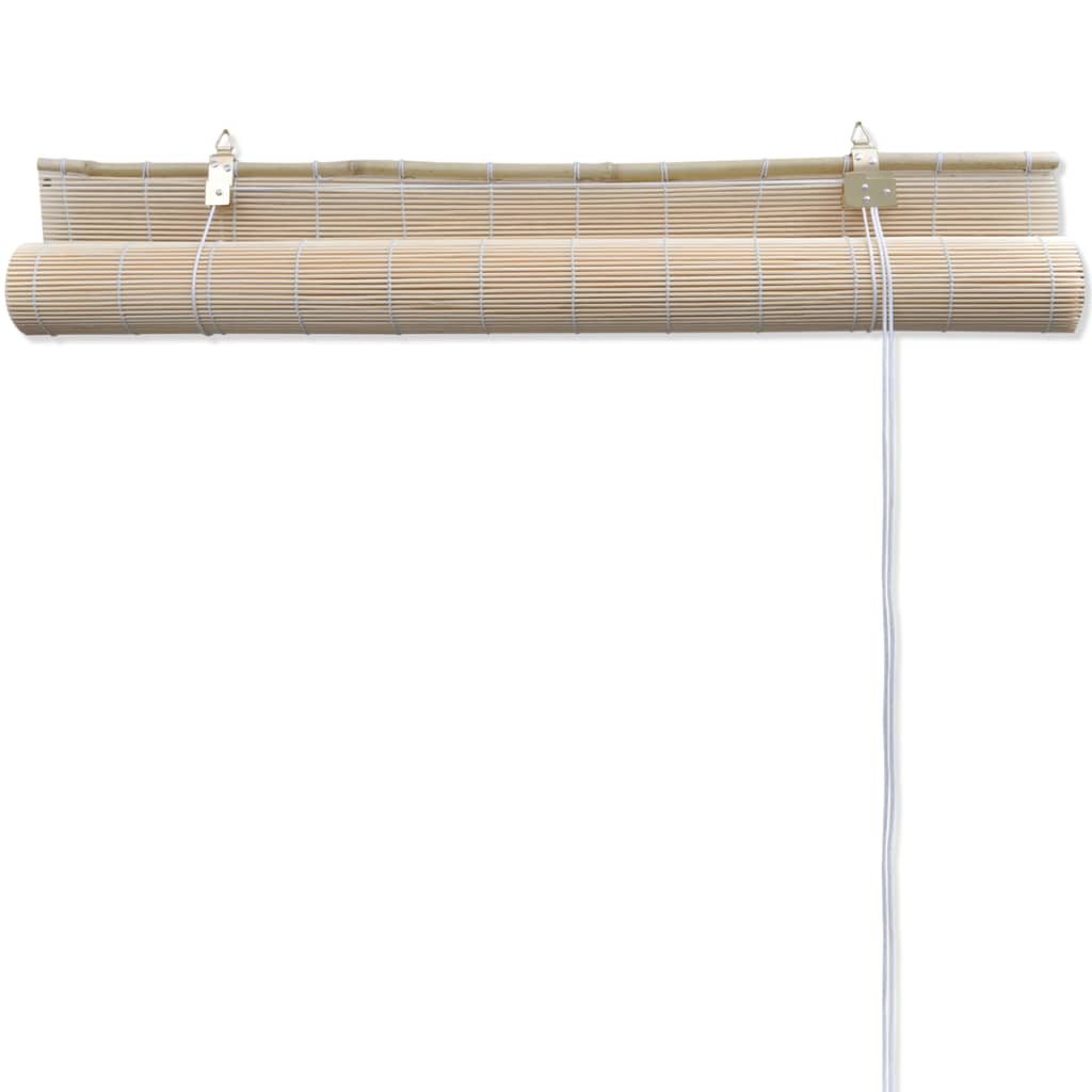 Jaluzele Din Bambus Natural Tip Rulou, 4 Buc., 120 X 160 Cm