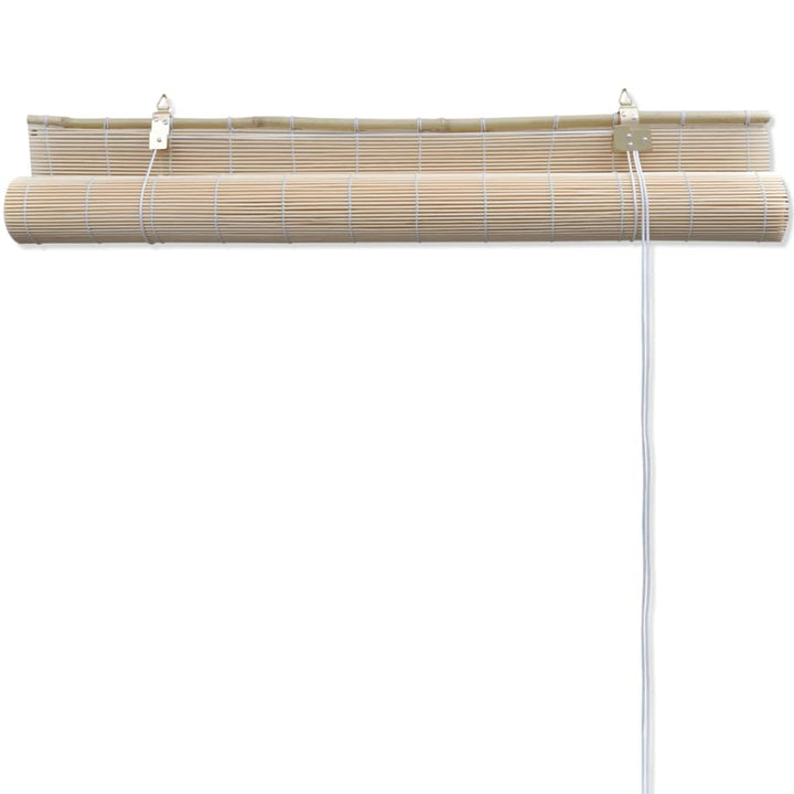 Jaluzele Din Bambus Natural Tip Rulou, 4 Buc., 120 X 160 Cm