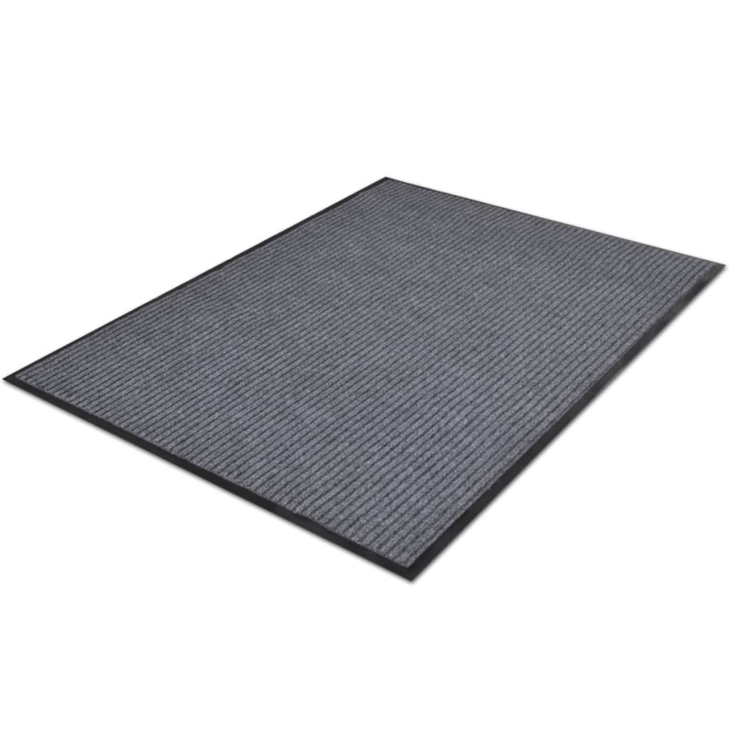 Covorașe De Ușă Din Pvc, 2 Buc., Gri, 90X60 Cm